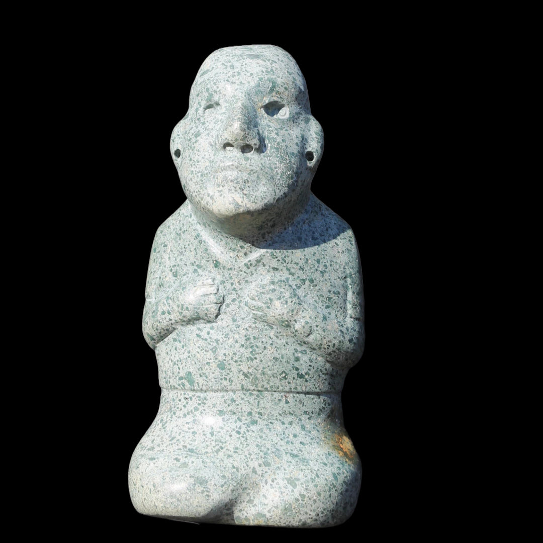 Olmec Seated Jade Figure