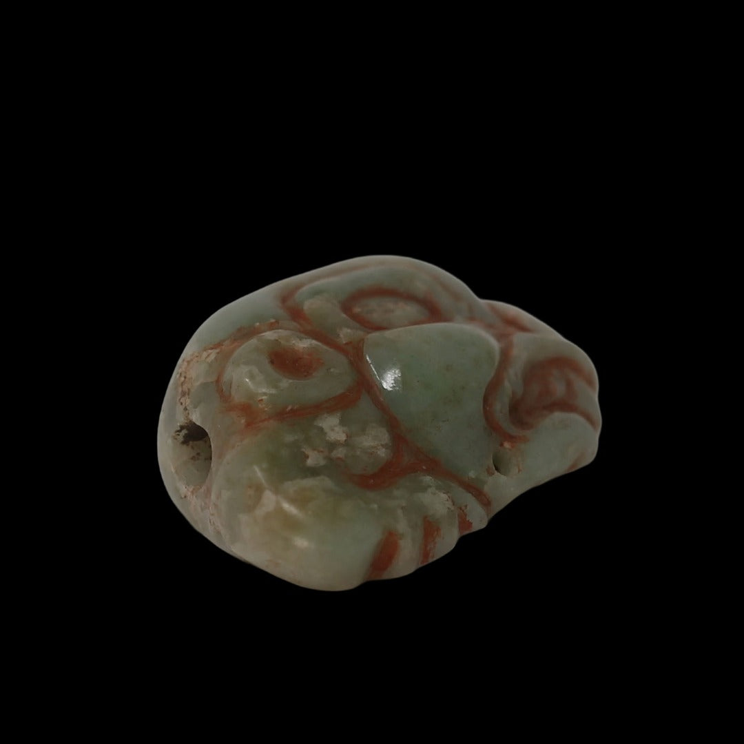 Pre Columbian Maya Jade Jaguar Pectoral