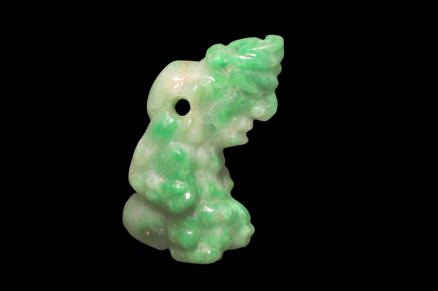 SOLD! THANK YOU ! Imperial Green Jade Mayan Figure, Late Classic, CA. A.D. 550-950, ex Sotheby's