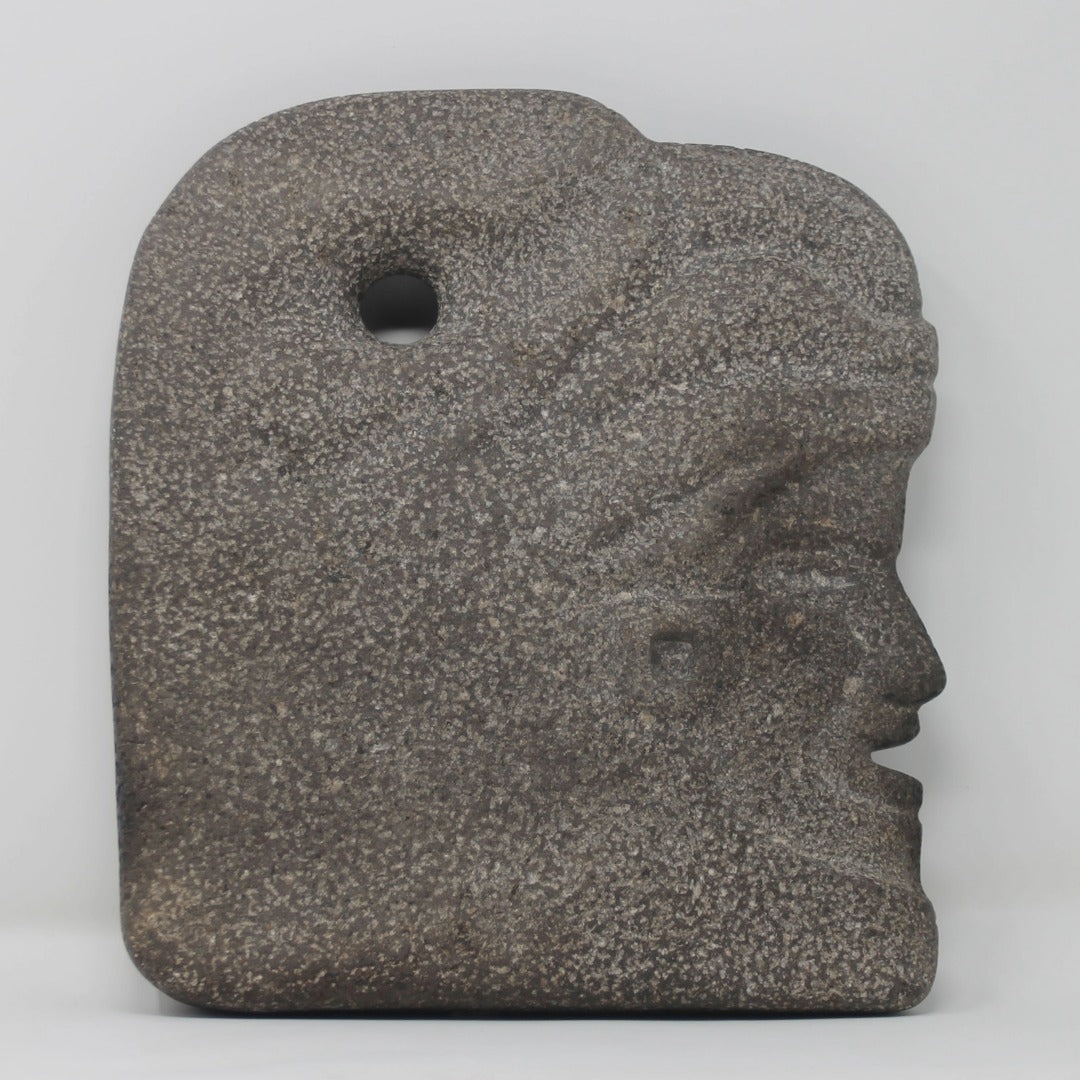 Pre Columbian Mayan Chief Hacha with Eagle Headdress