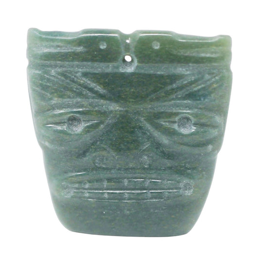 Pre Columbian Costa Rican Jade Maskette Pendant